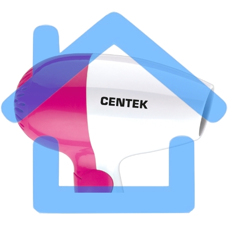 Фен Centek CT-2229 (бел/роз) 1200Вт, 2 скорости и температуры нагрева, складная ручка-7