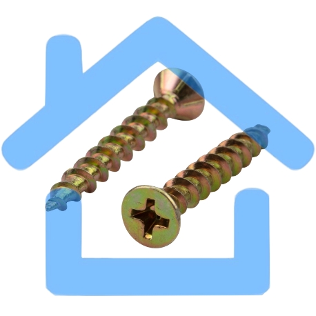 Саморез оконный KRANZ острый, 4.1х30, желтый цинк, короб (500 шт./уп.)-3