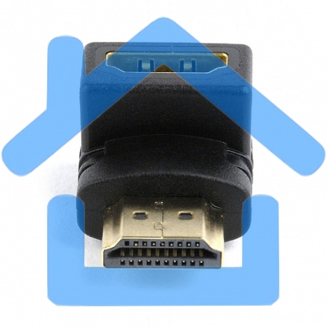 Переходник Cablexpert HDMI-HDMI 19F/19M, угловойсоединитель 90 градусов, золотые разъемы (A-HDMI90-FML)-4