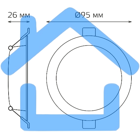 Светильник Gauss Elementary Downlight 5Вт 4000K белый круглый (9100420205)