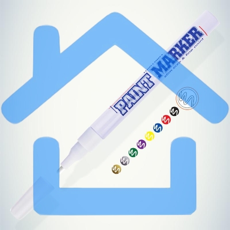 Маркер-краска Slim 2мм нитро-основа бел. MunHwa Б0048234-1