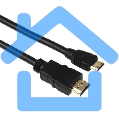 Кабель Exegate HDMI to miniHDMI (19M -19M) 1м, ver1.4, позолоченные контакты