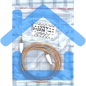 Аудио кабель Jack 3.5 - Jack 3.5, 1м (плоский кабель) оранжевый