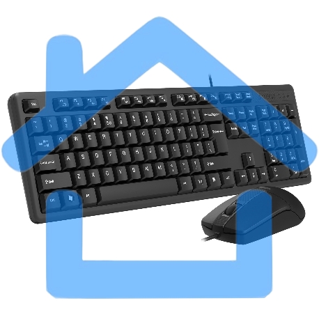 Комплект клавиатура + мышь A4Tech KK-3330S клав:черный мышь:черный USB-2