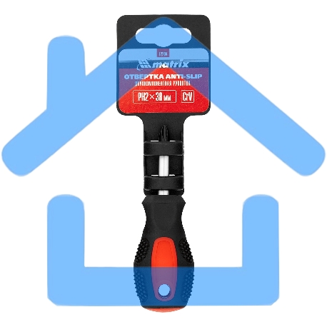 Отвертка Matrix Anti-Slip, PH2 х 38 мм, CrV, двухкомп. рукоятка-3