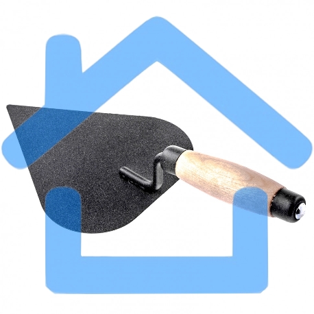 Кельма штукатура стальная, деревянная усиленная ручка Россия