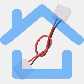 Коннектор соединительный (2 разъема) для одноцветных светодиодных лент с влагозащитой шириной 10 мм, длина 15 см LAMPER