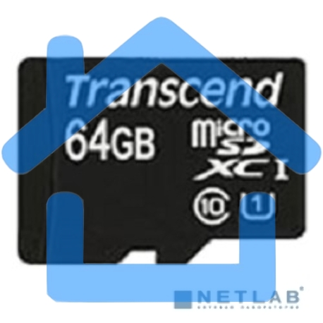 Флеш карта microSDXC 64Gb Class10 Transcend TS64GUSDU1 + adapter-2