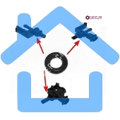 Уплотнитель переходника бойлера Bosch TES, Siemens EQ, Neff, Gaggenau