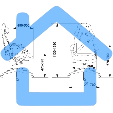 Кресло игровое Zombie DRIVER черный/голубой, искусственная кожа, с подголов. крестовина пластик-32