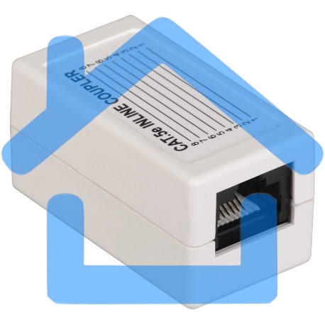 Проходной адаптер ITK кат.5E UTP, тип RJ45-RJ45 (8P8C), белый-1