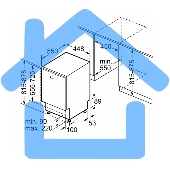 Посудомоечная машина встраив. Bosch SPV4HKX10E узкая