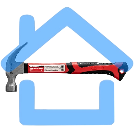 Молоток-гвоздодер Matrix, 450 г, боек 27 мм, фибергласовая обрезиненная рукоятка