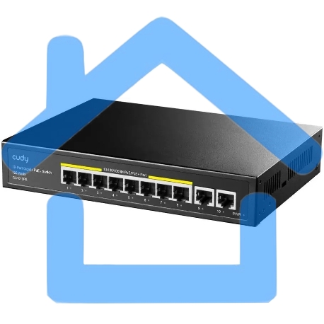 Коммутатор Cudy GS1010PE (L2) 10x1Гбит/с 8PoE+ 120W неуправляемый-2