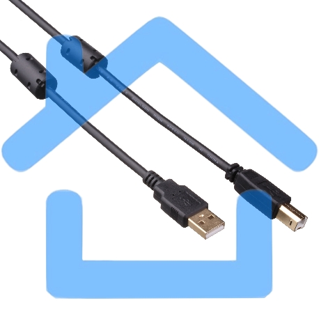 Кабель USB 2.0 A-->B 3м ExeGate 2 фильтра, позолоченные контакты