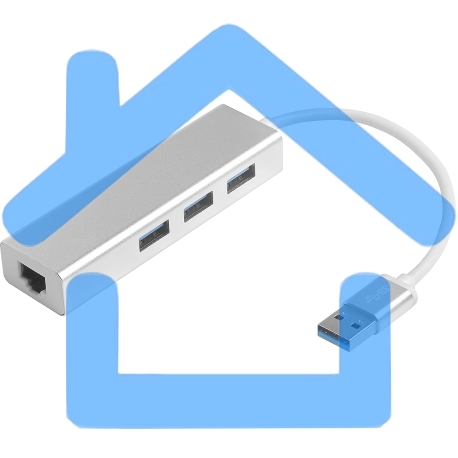 Хаб Greenconnect USB 3.0 Хаб на 3 порта + 10/100Mbps Ethernet Network (GCR-AP05) metall