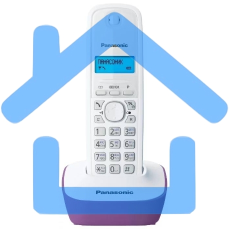 Телефон беспроводной (DECT) Panasonic KX-TG1611RUF (сиреневый) АОН, Caller ID,12 мелодий звонка,подсветка дисплея,поиск трубки-3