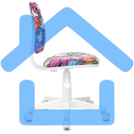 Кресло детское Бюрократ CH-W204NX мультиколор маскарад крестовина пластик пластик белый-10