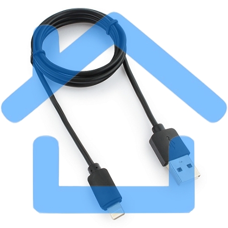 Кабель USB Гарнизон GCC-USB2-AP2-1M AM/Lightning, для iPhone5/6/7, IPod, IPad, 1м, черный, пакет-4