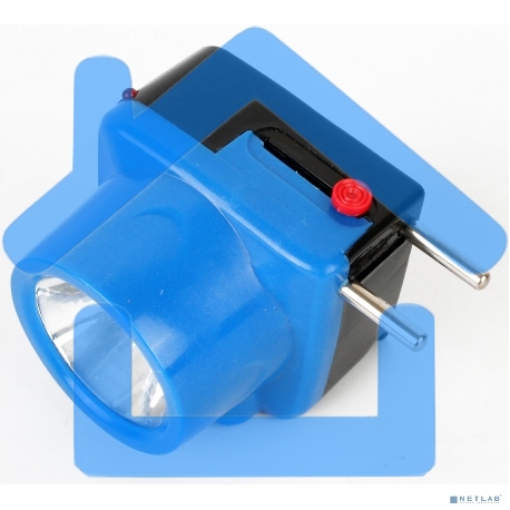 Фонарь налобный аккумуляторный LED5375 220В 0.4Вт LED 2 реж. пластик голуб. Ultraflash 14252-3