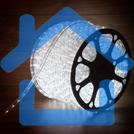 Дюралайт LED, эффект мерцания (2W) - белый, 36 LED/м, бухта 100м