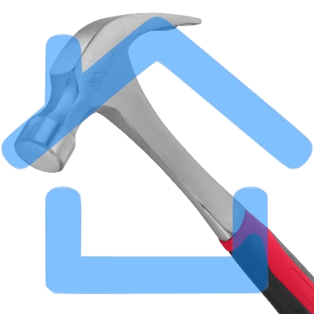 Молоток-гвоздодер Matrix, 450 г, цельнометаллический, двухкомпонентная рукоятка-5