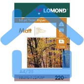 Фотобумага Lomond 0102148 A4/220г/м2/25л./белый матовое/матовое для струйной печати