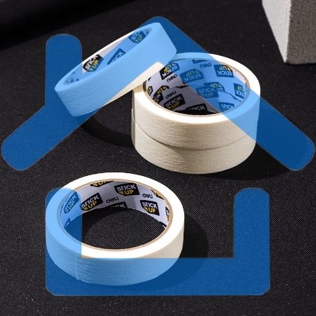 Клейкая лента малярная Deli EA405 бежевый, ширина 24мм, длина 18.29м 145мкм (упаковка: 6шт)