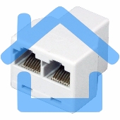 Переходник Rexant (03-0103) Компьютерный двойник (гнездо - 2 гнезда) 8Р-8С