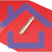 Папка на 2-х D-кольцах Бюрократ -0840/2DRED A4 пластик 0.8мм кор.40мм внут.и торц.карм красный