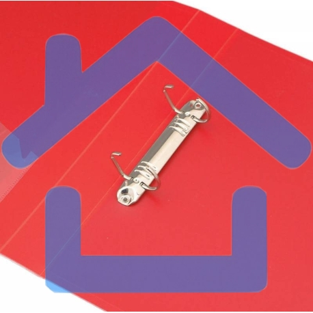 Папка на 2-х D-кольцах Бюрократ -0840/2DRED A4 пластик 0.8мм кор.40мм внут.и торц.карм красный