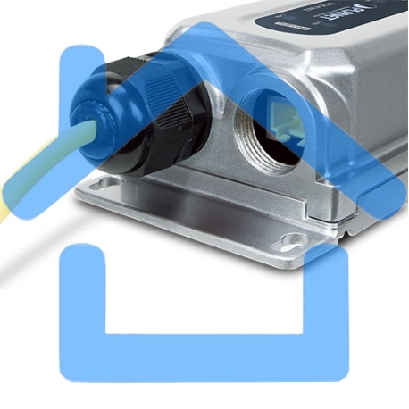 индустриальный PoE экстендер PLANET IPOE-E302 IP67-rated Industrial 1-Port 802.3bt PoE++ to 2-Port 802.3at PoE+ Extender (-40~75 degrees C, IK10 impact protection), 3 x waterproof cable glands included-3