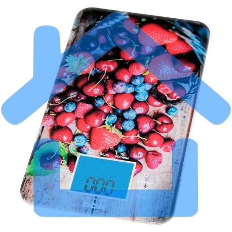 Весы кухонные BBK KS107G темно-синий/красный-1