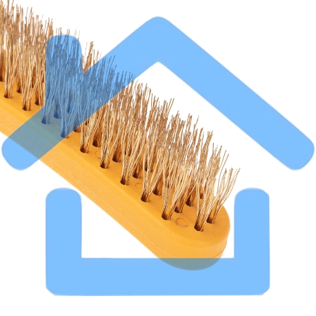 Щетка по металлу с пластиковой ручкой 4 ряд. 260 мм Kranz