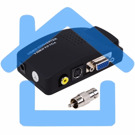 Конвертер BNC\RCA + S-video на VGA (в комплекте переходник гн. BNC – шт. RCA) Rexant