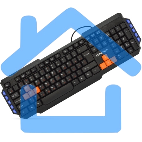 Клавиатура CROWN CMK-483 проводная, USB, черный