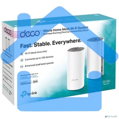 Роутер TP-LINK DECO E4(2-PACK) AC1200 Домашняя Mesh Wi-Fi система-12