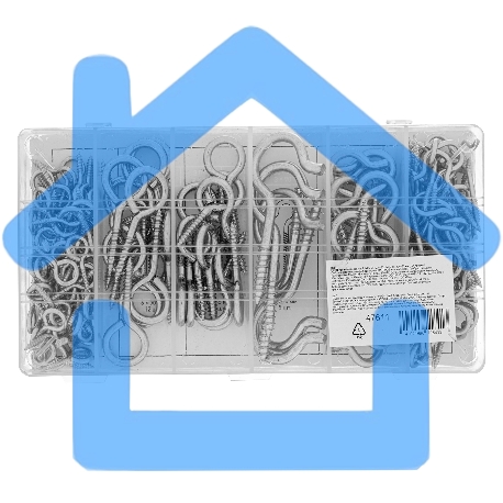 Набор крюков-саморезов СИБРТЕХ 2,5x25, 3x40, 5x65, 5x75, 6x45, 6x50 мм, 151 предм. СИБРТЕХ 47611-2