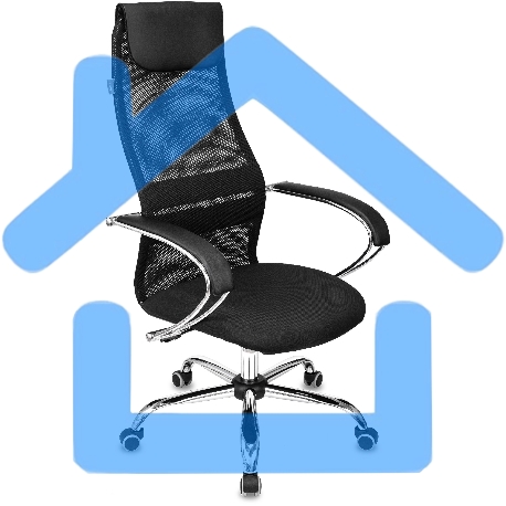 Кресло руководителя Бюрократ CH-607SL TW-01 Neo Black черный, сетка/ткань с подголов. на колес. металл хром-13