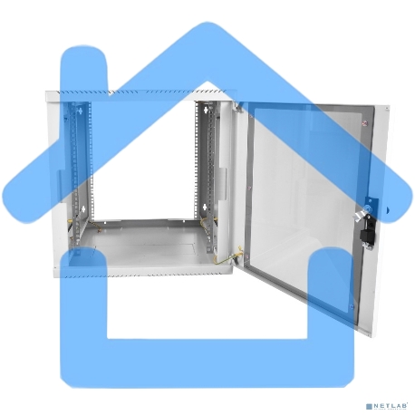 Шкаф настенный ЦМО ШРН-М-9.650 9U 600x650мм пер.дв.стекл съемные бок.пан. 50кг серый-4