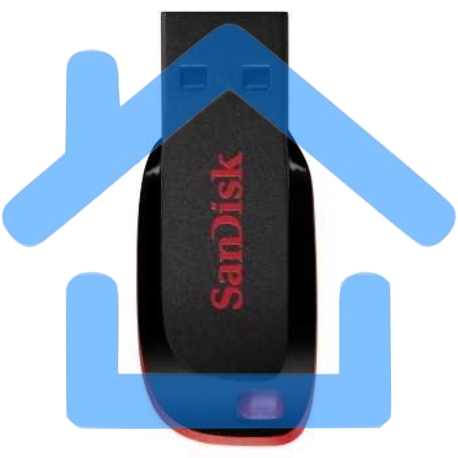 Флешка USB Sandisk 64Gb Cruzer Blade SDCZ50-064G-B35 USB 2.0 черный/красный-2