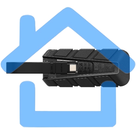 Внешний SSD ADATA SC740 черно-синий SC740-500G-CBU 500Gb (USB3.2 gen 2 type C, 1050/1000Mbs, 122x41x22мм, 40g, защита от падения, встроенный кабель)-10