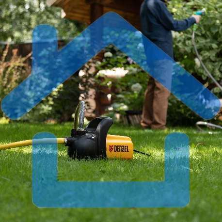 Насос Denzel GP600 садовый поверхностный 600Вт 3000л/ч подъем 35м-10