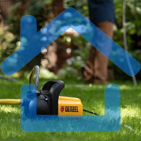 Насос Denzel GP600 садовый поверхностный 600Вт 3000л/ч подъем 35м-13