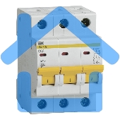 Выключатель автоматический модульный 3п C 63А 4.5кА ВА47-29 ИЭК MVA20-3-063-C