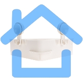 Полка для ванной комнаты HALSA HLS-F-104W на вакуумной присоске, угловая