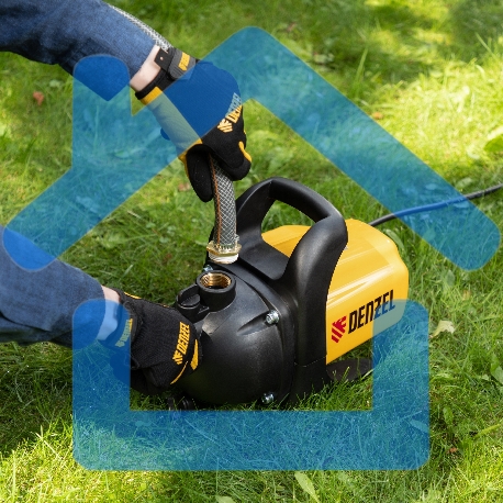 Насос Denzel GP600 садовый поверхностный 600Вт 3000л/ч подъем 35м-6