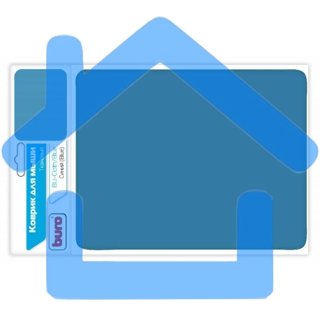 Коврик для мыши BURO BU-CLOTH/blue матерчатый, синий, 220 х 250 х 4 мм