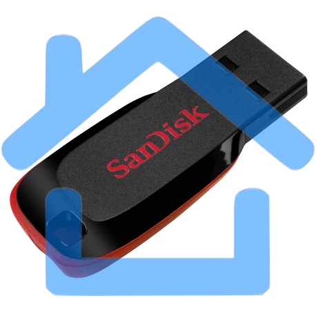 Флешка USB Sandisk 32Gb Cruzer Blade SDCZ50-032G-B35 USB 2.0 черный/красный-5