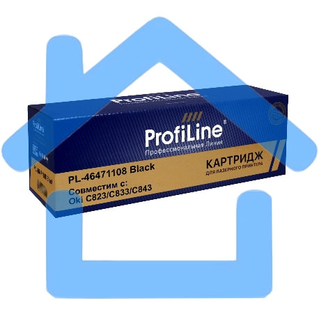 Картридж PL-46471108 для принтеров Oki C823/C833/C843 черный 7000 копий ProfiLine-2